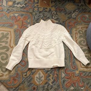 Elegant fairisle Cream Sweater
